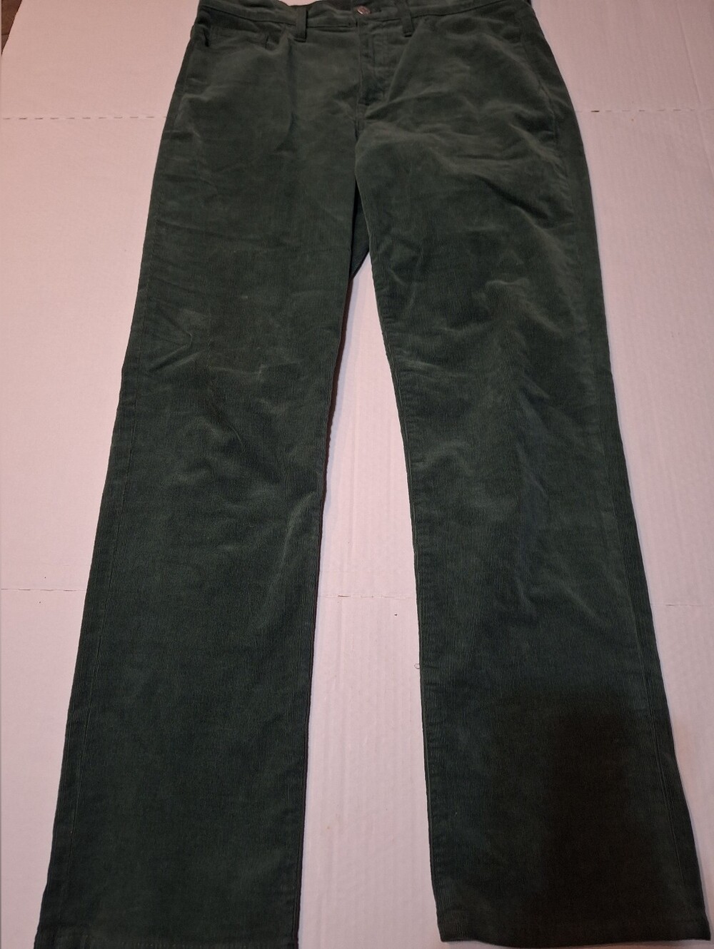 J Crew Women’s 29 Green Corduroy Factory Pants 5 Pocket Straight Leg